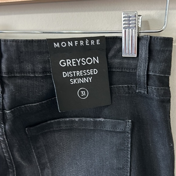 MONFRÈRE Mens GREYSON SIGNATURE BLACK SKINNY JEAN JAPANESE DENIM Sz 31 NEW - Picture 11 of 15